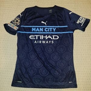 Authentic 2021-22 Manchester City Puma Dry-cell 7 Champions 3rd Away Jersey 2XL